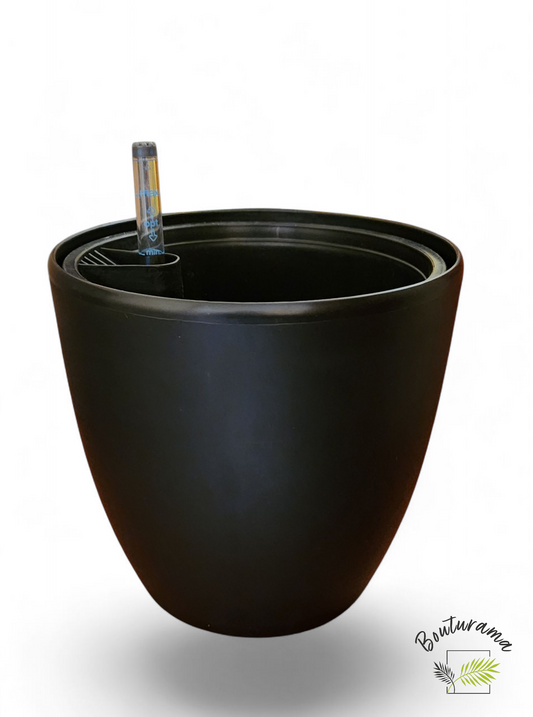 Self-watering pot - 6" Black